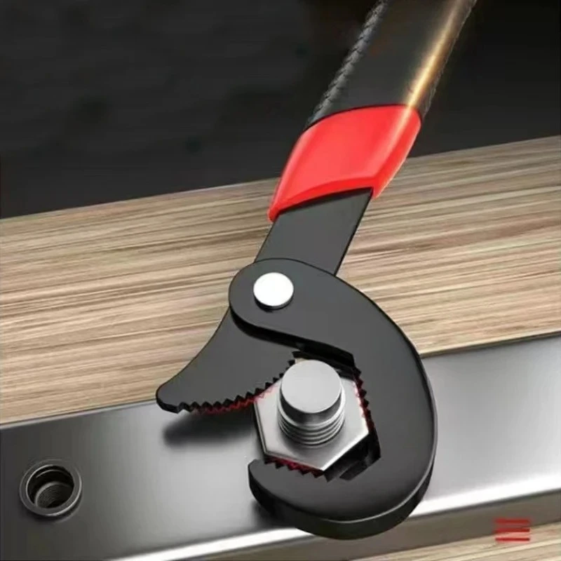 Portable Universal Wrench Multifunctional Opening Quick Snap Grip Wrench Adjustable Ratchet Spanner Hand Repair Tools
