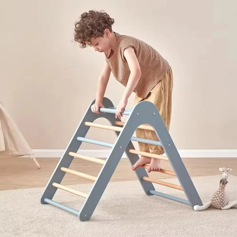 Triangle Set Indoor Children's Montessori Gym Climber with Ramp and Triangle Peeler Toys for Families Children's Playground