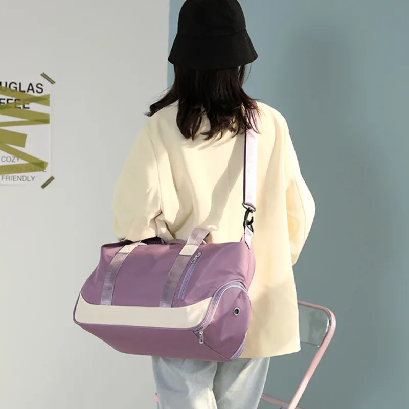 Bolsa de gimnasio deportiva para entrenamiento de viaje, equipaje con bolsillo húmedo, compartimento para zapatos para hombres y mujeres, bolsa de lona deportiva para viajes, Yoga y gimnasio