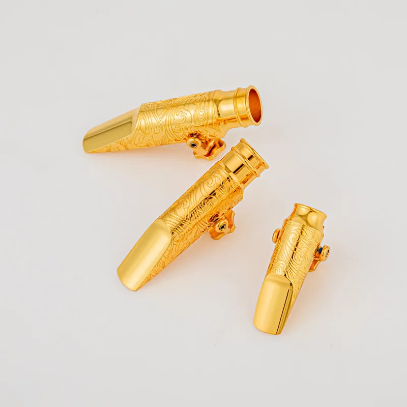 

New product High Quality Professional Tenor Soprano Alto Saxophone Metal Mouthpiece Gold Plating Sax Mouth Pieces Accessories