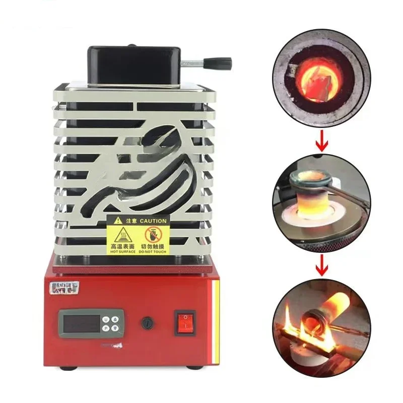The new small square mesh melting furnace high temperature melting gold silver copper and aluminum metal casting experiment melt