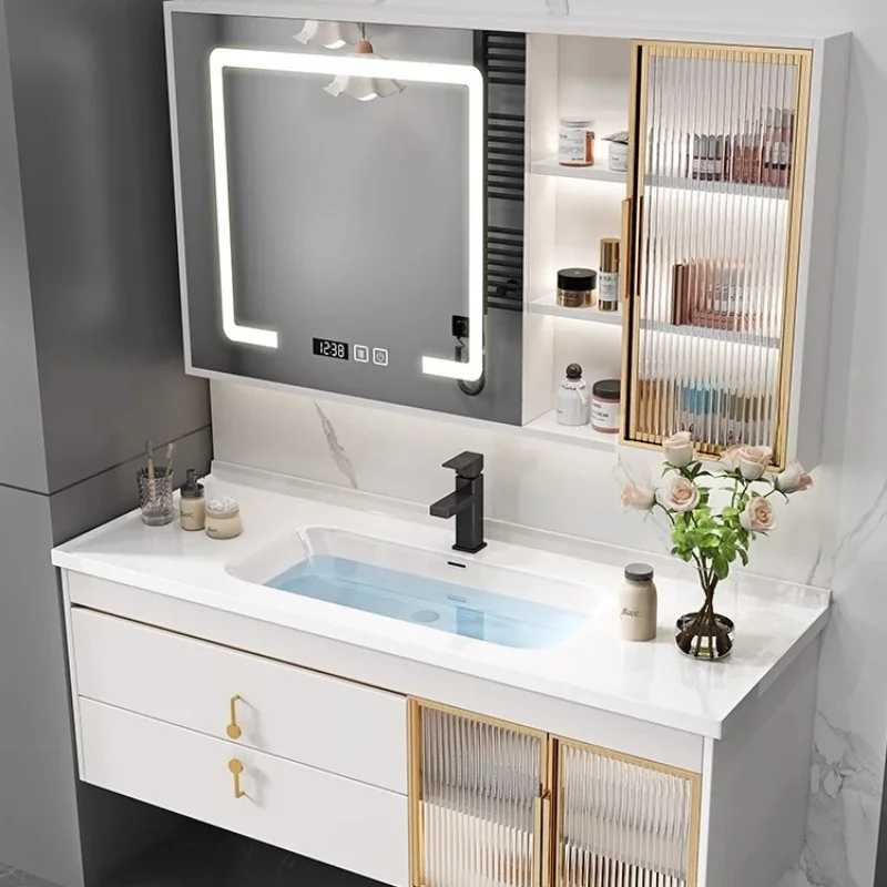 Bathroom Furniture Medicine Cabinet Narrow Double Washbasin Open Cabinets Storage Wall Pharmacy Mirrors Shower Organiser