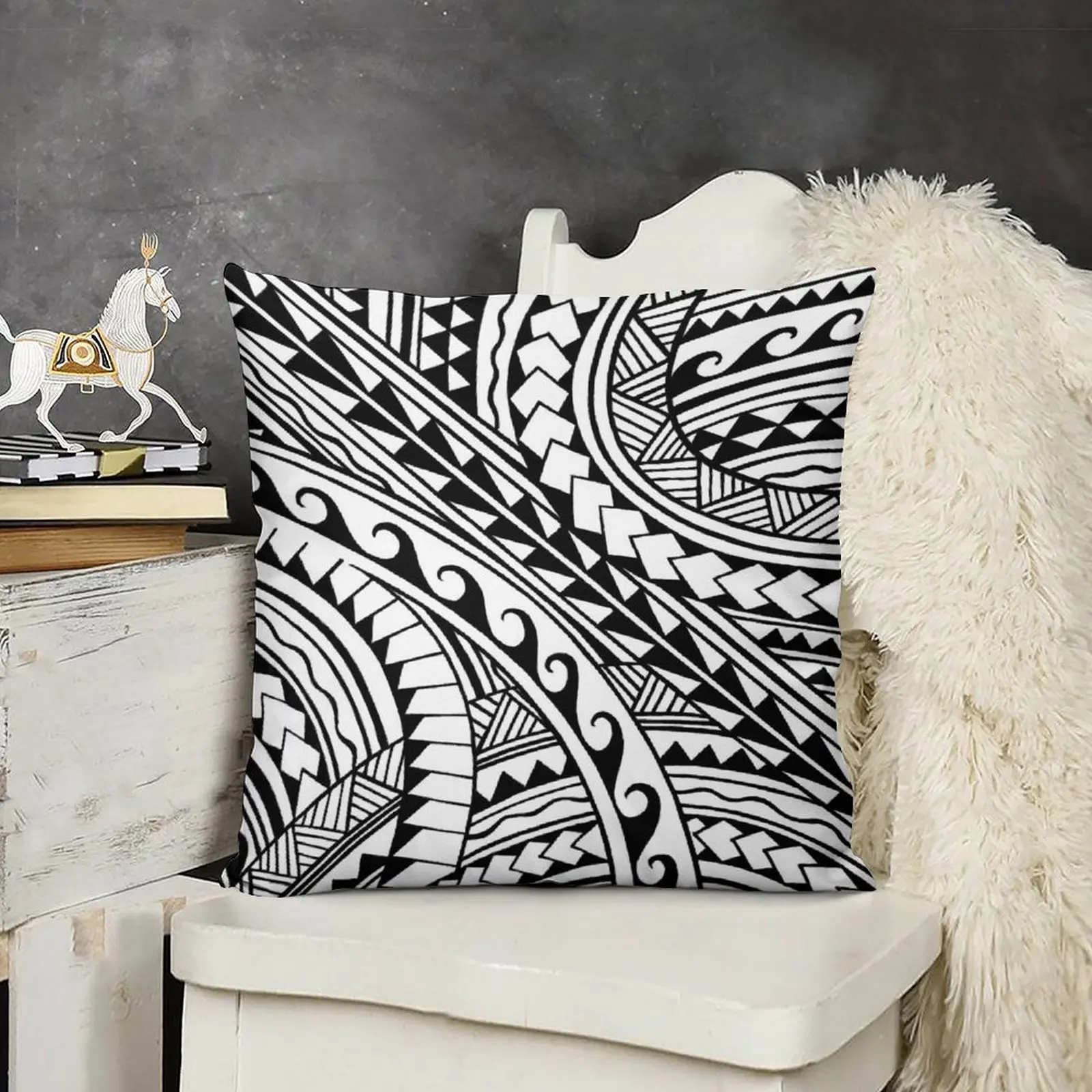 

Hand drawn polynesian tribal Throw Pillow Pillowcase Cushion Throw Pillow Pillow Cases