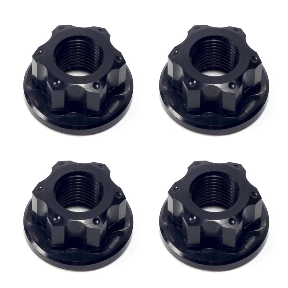 7075 Aluminum Alloy Bicycle Part Bicycle Motor for m10 Track Wheel Nuts Lightweight Design Non-quick Release Pitch for m10*1.0