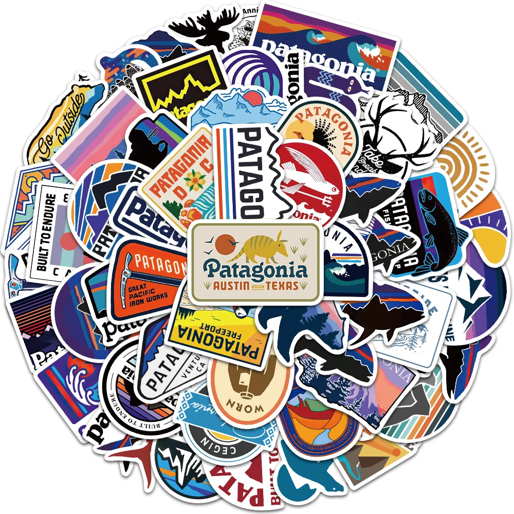 Pegatinas impermeables con logotipo de marca para exteriores, calcomanías geniales para acampar, para libros, ordenador portátil, teléfono, coche,