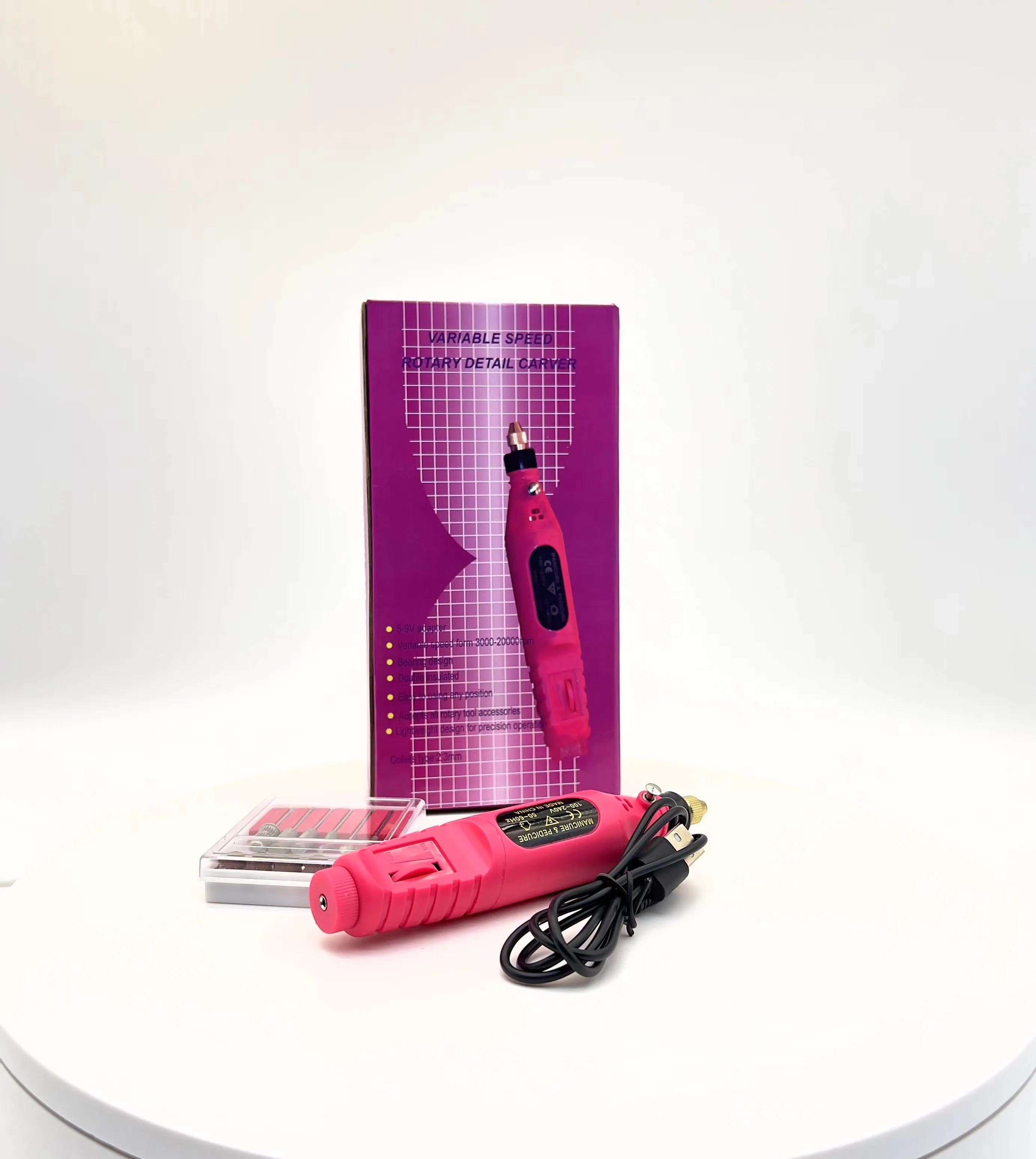 Elektrische Nail Boor Machine; Draagbare Elektrische Nagelvijl Machine Met Acryl Nail Kit Set Professionele 20000Rpm; gel Remover;