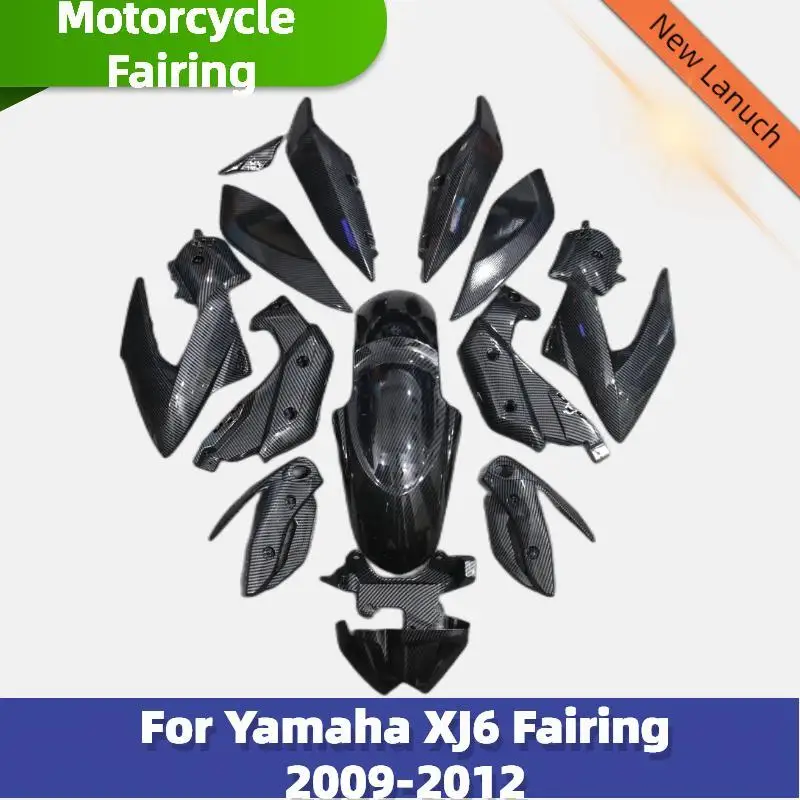 

For Yamaha XJ6 XJ 6 2009 2010 2011 2012 Bodywork Fairing Components Injection Molding ABS Carbon color Cowl Body Plastic parts