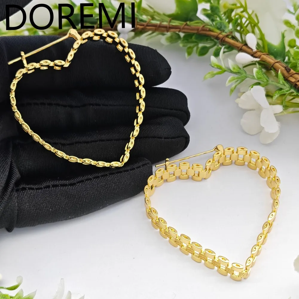 

Lateefah Trendy Letter F Bamboo Hoop Earrings Big Earrings Women Female Gold Silver Color Color Classic Jewelry