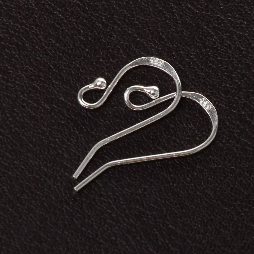 4x 1 Pair 925 Earrings Hooks Beads Hooks Jewelry Accessories with Anti Allergic Metal for Long Wear Suitable