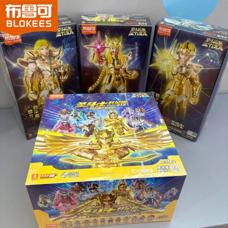 

Лидер продаж Blokees Saint Seiya Galaxy Version 01, Aiolos Shura Ikki Shun Jabu Marin, собранная модель, золотые подарки для детей