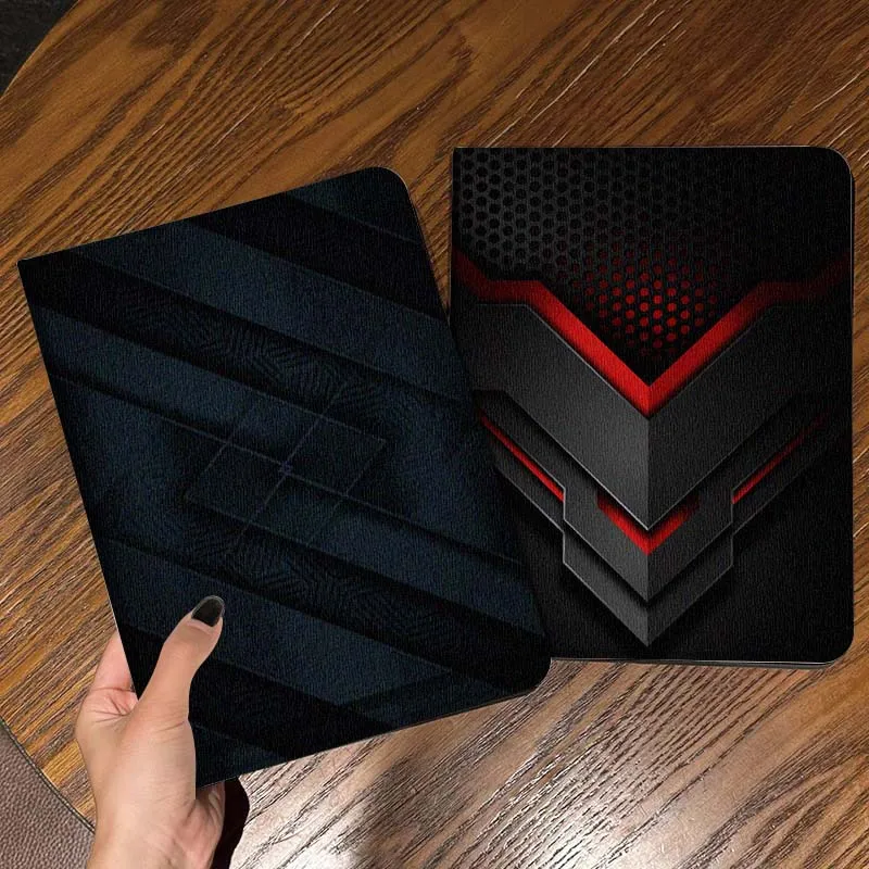 

Dark Geometric Striped Pattern Tablet Case For Samsung Galaxy Tab S7 S8 S9 S10 FE Lite Gift