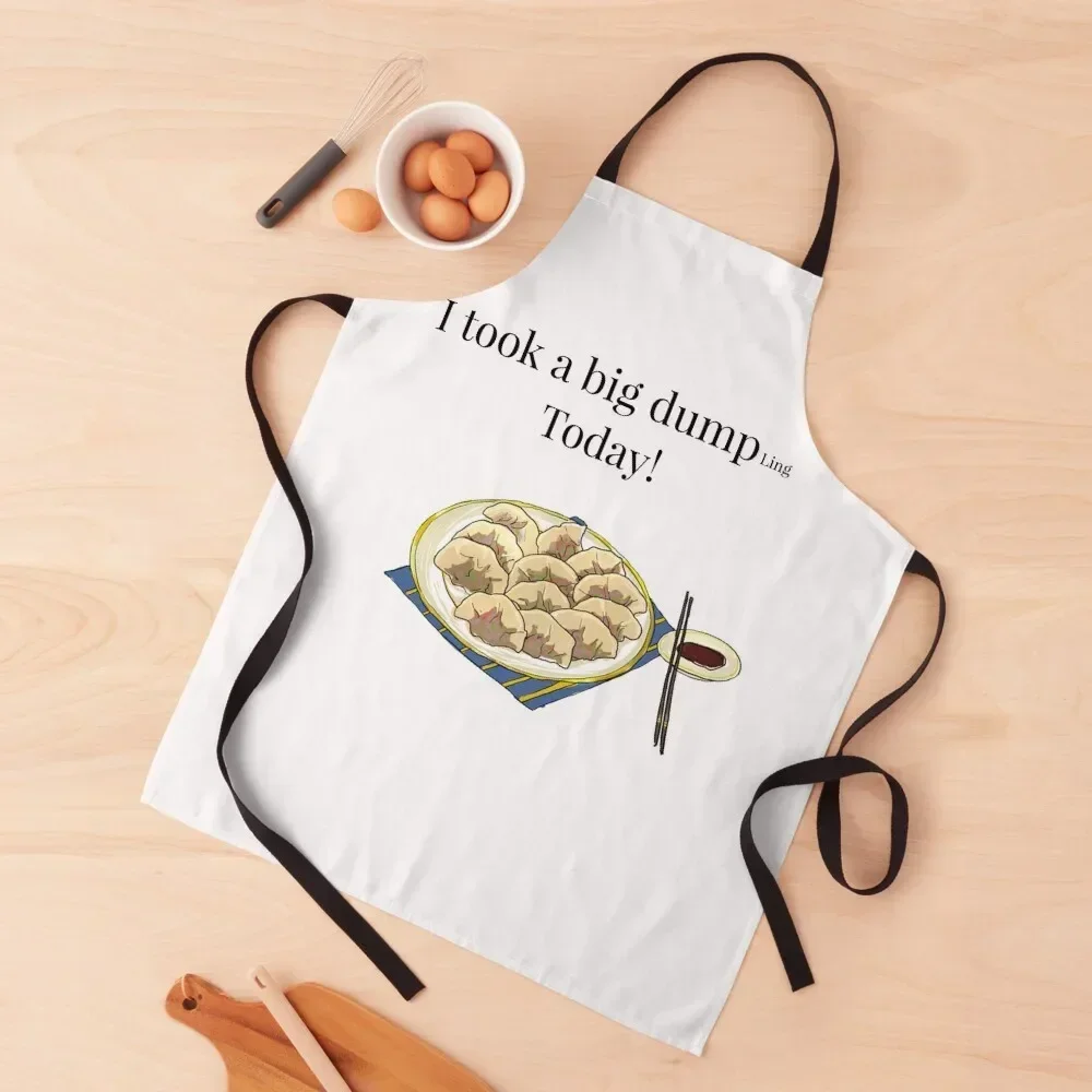 I took a big dumpling today Apron For Home Accessories Waterproof Home and kitchen products Women's Home Clothes Apron