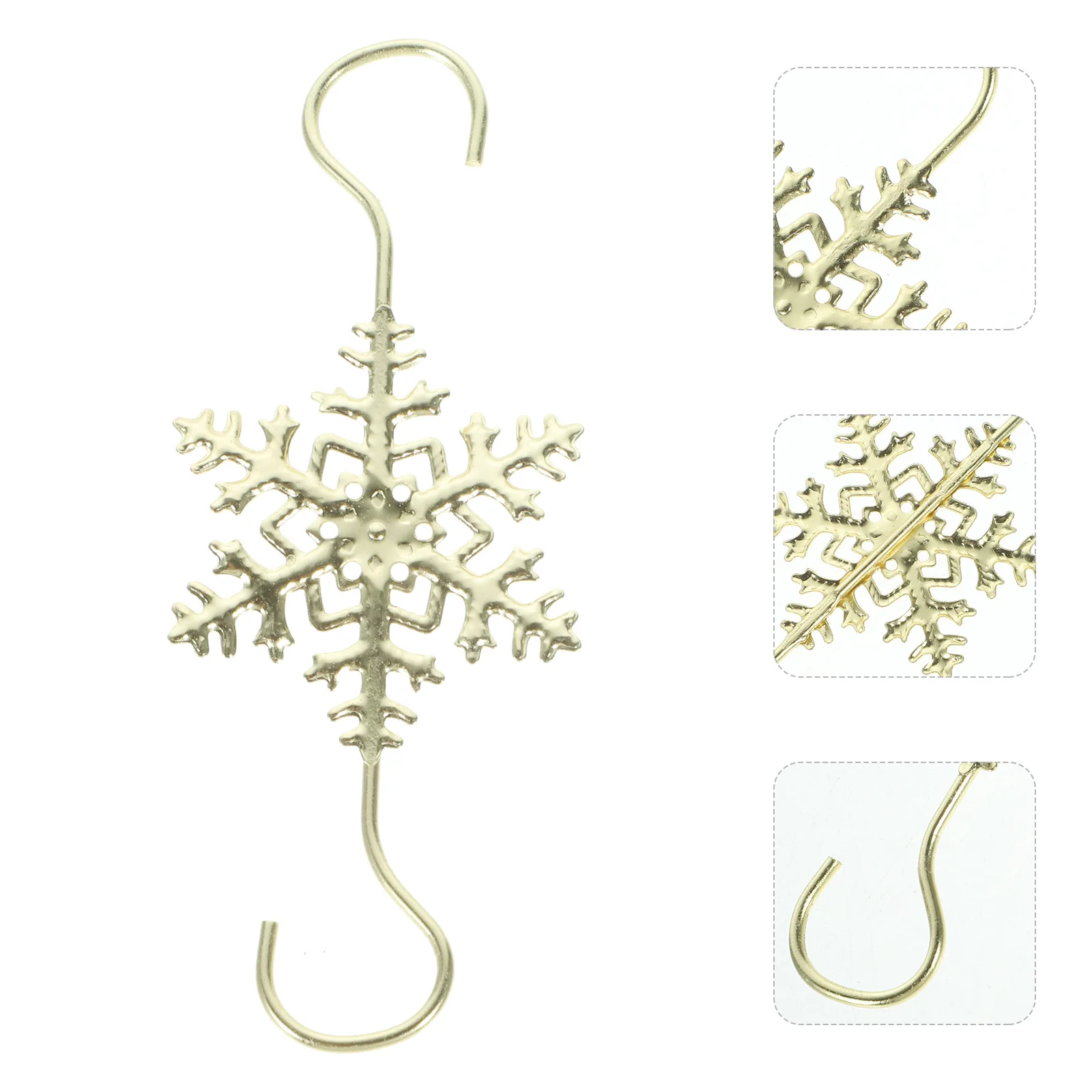 

10Pcs Christmas Snowflake Hooks Strong Stainless Steel Fireprooof Stocking Hanger for Mantle Fireplace Garlands Xmas Decoration