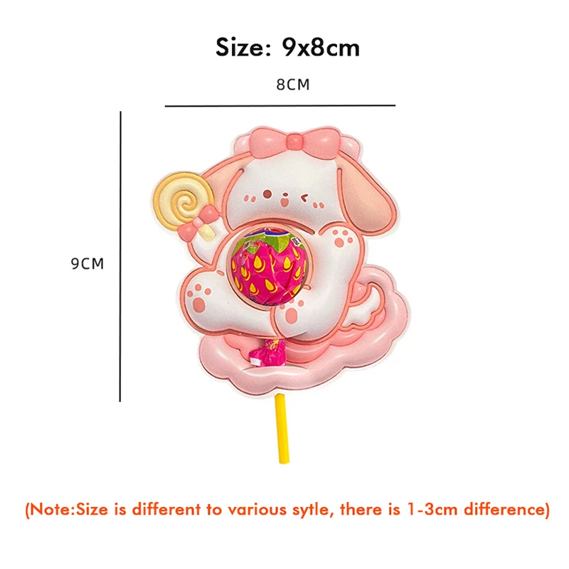 Lollipop Paper Cards Lovely Cartoon Rabbit Bear Children\'s Day Birthday Party Candy Gift Packaging DIY 3D Decorative Cards