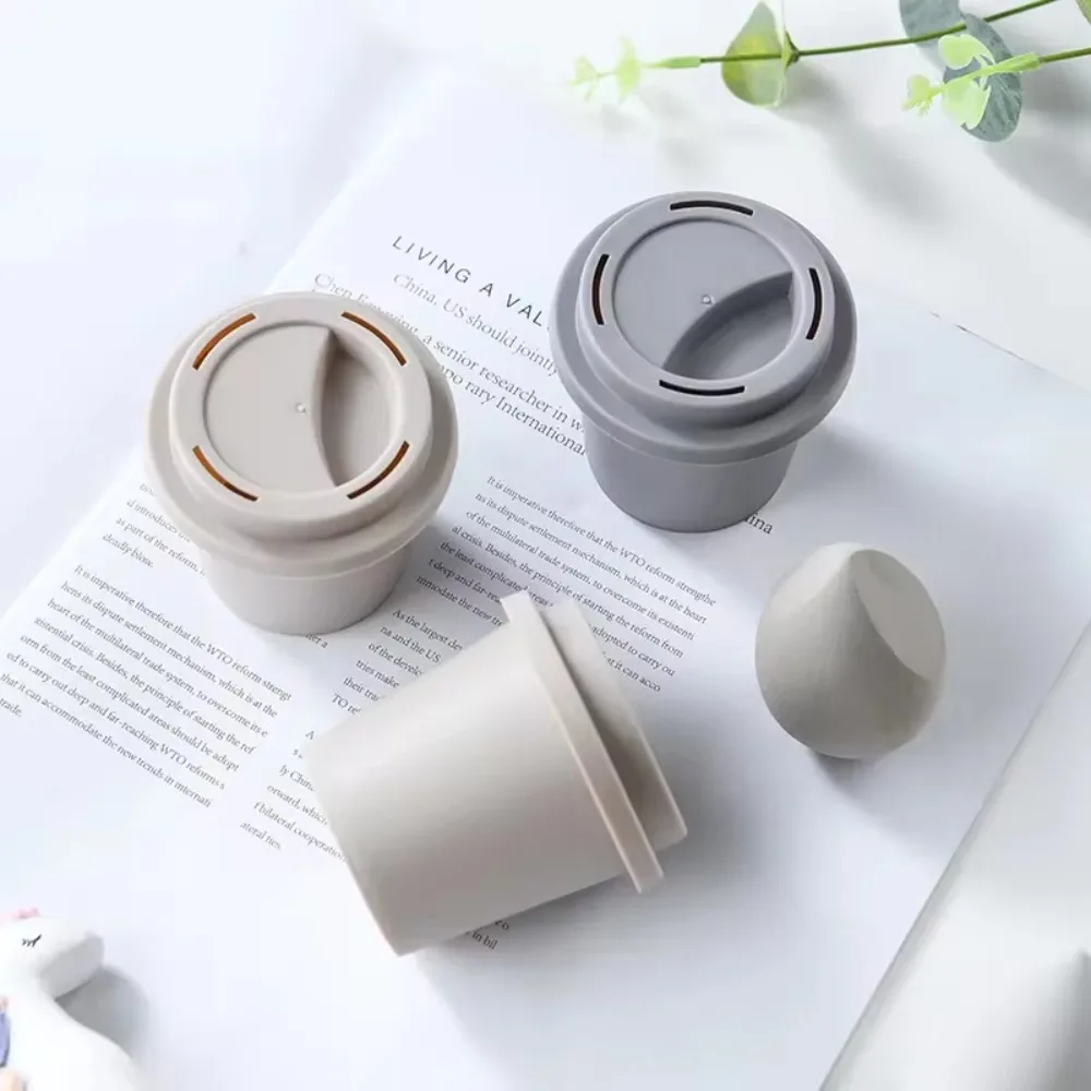 Sponge Storage Empty Coffee Cup Shape Beauty Sponge Holder Makeup Organizer Box Powder Puff Stand Powder Case Cosmetic Dry Box