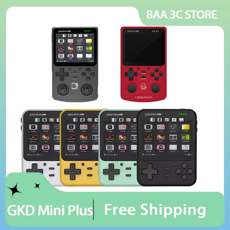 GKD Mini Plus Retro Handheld Game Player 3.5Inch IPS Screen WiFi Bluetooth Connection Mini Portable Handheld Game Console