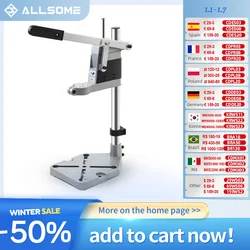 ALLSOME Electric Drill Bracket 400mm Drilling Holder Grinder Rack Stand Clamp Bench Press Stand Clamp Grinder for Woodworking