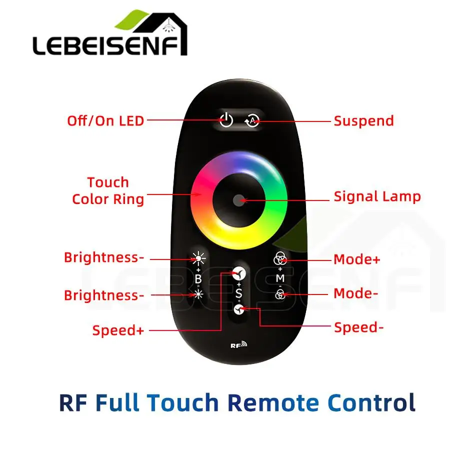 Smart Bluetooth APP DC5-24V Magic Color Controller 12V SPI Dimmer RF Full Touch Remote for RGB IC WS2811 WS2812B LED Pixel Strip