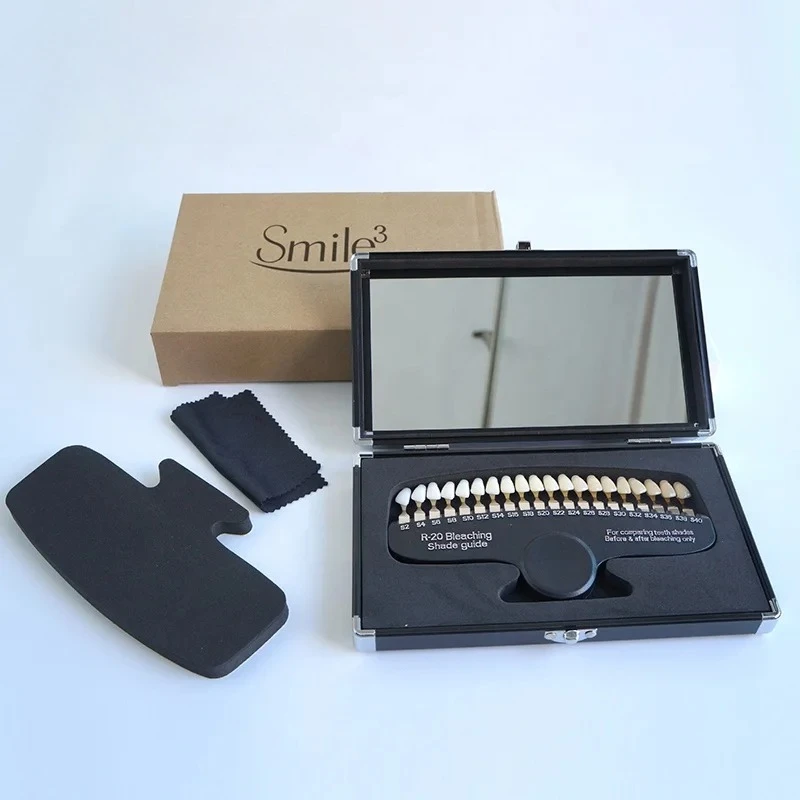 Клиника Использование стоматолов Porcelains 3D цвета Направляющая оттенка Отбеливание зубов Отбеливание 20 цветов Направляющая оттенка