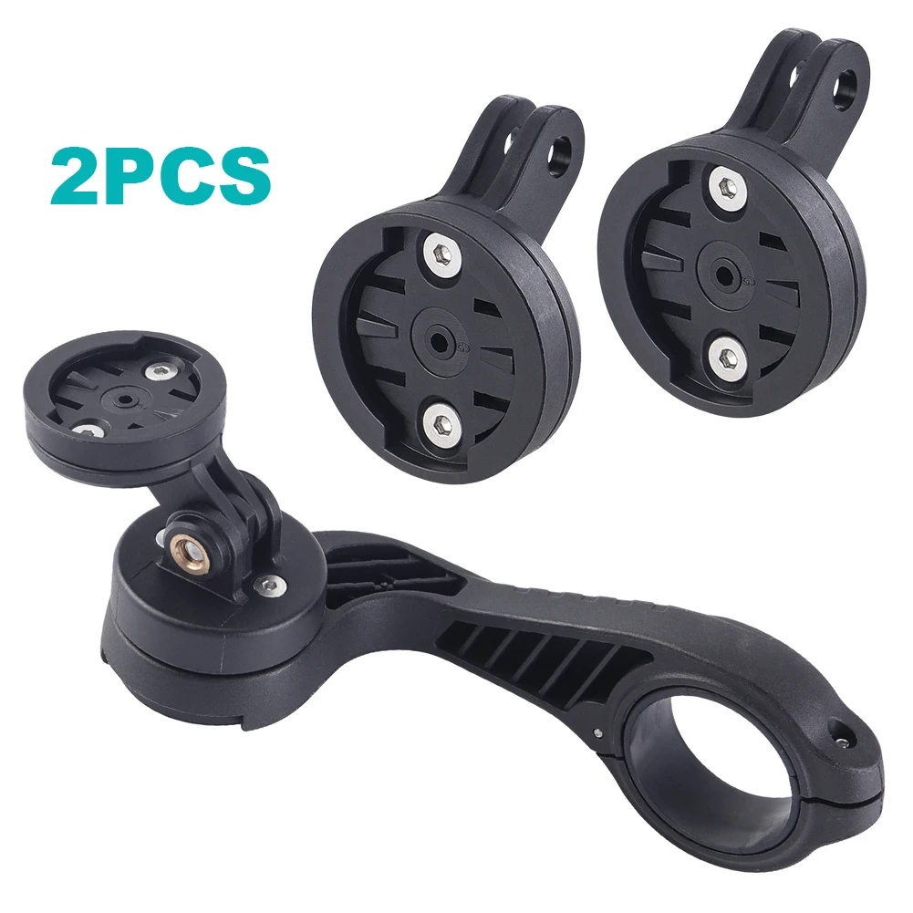 2Pcs Bicycle Camera Adaptor Mount Connecting Seat Bike Computer Fixing Base Multifunctional for Garmin/XOSS/Magene/BlackBird/iGS