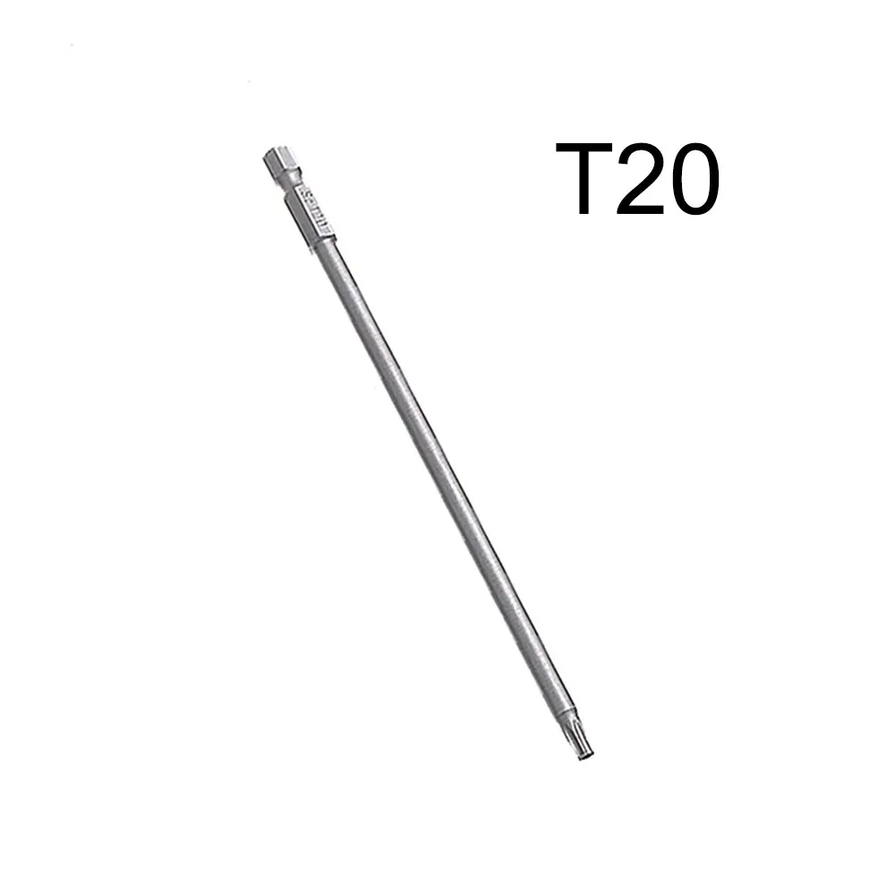 Fraudebestendige beveiligingsbit Magnetische bitset Torx-schroevendraaier Platte kop 1/4" zeskantbit 150 mm lang T8 T10 T15 T20 T25 T27 T30/T40