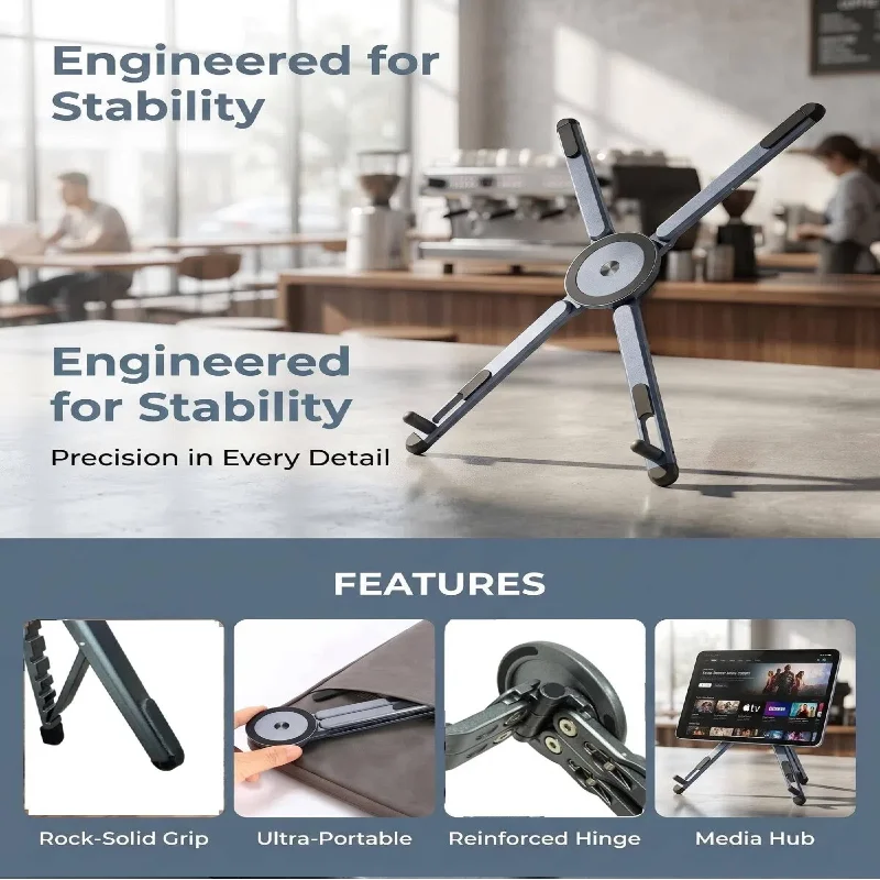 Foldable Magnetic Laptop Table Stand Notebook Support Portable Adjustable Stand Heat Dissipation Holder for Smart Mobile Phone