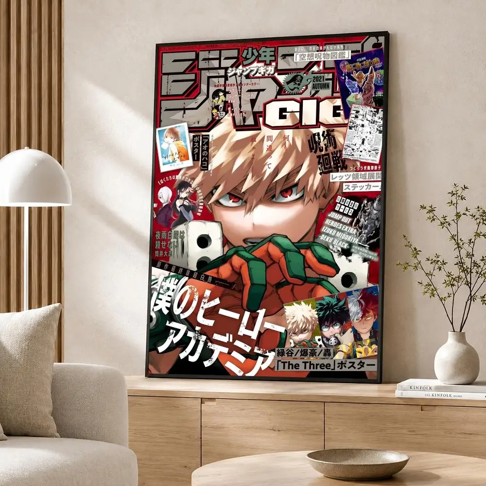 Anime My Hero Academia Poster Poster-Wandaufkleber, wasserfest, selbstklebend, HD-Kunst, Schlafzimmer, Bar, Dekoration – Detail 12