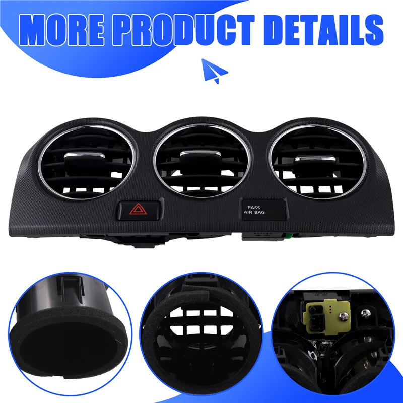 

For Nissan Altima 2006-2012 Dash Air Vent Outlet Air-Conditioning Fresh Air Outlet Vent Center Grille Air Window