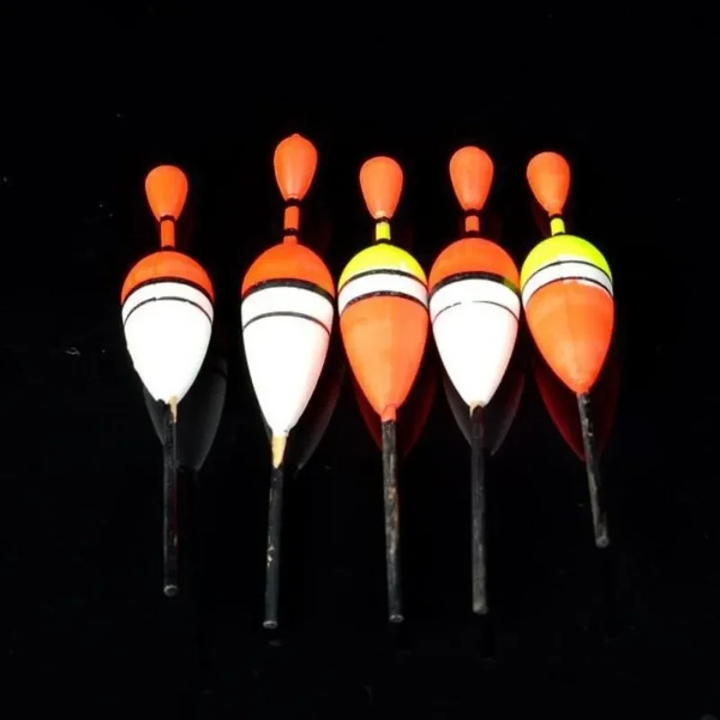 1 set (15Pcs) Vertical Buoy Sea Fishing Floats Assorted Size for Most Type of Angling with Attachment Rubbers Fishing Lures