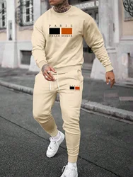 Heren herfst winter trui set met pluche mode casual heren losse ademende truien merk hoody