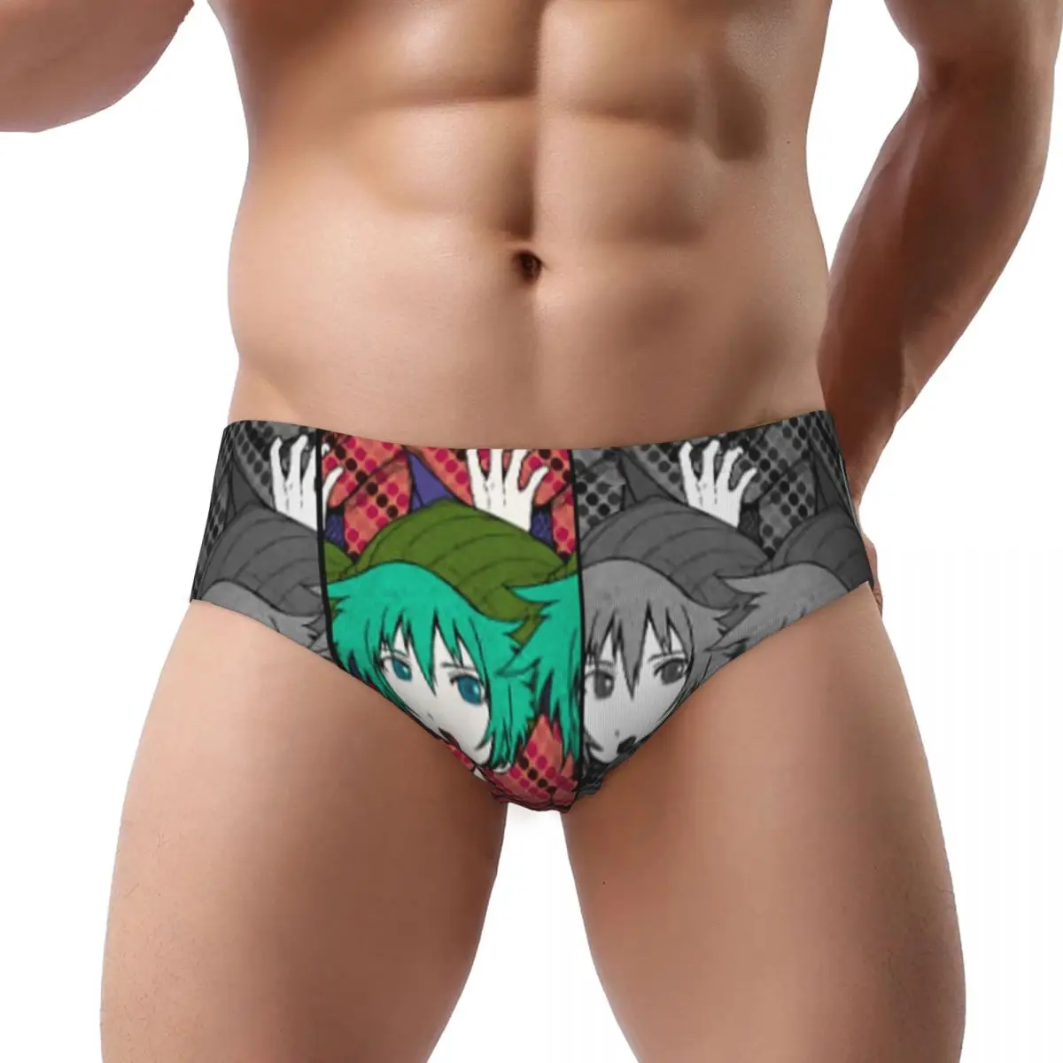 

Custom Men YTTD Game Anime Shin Tsukimi Men Brief Panties Male Stretch Underwear Underpants