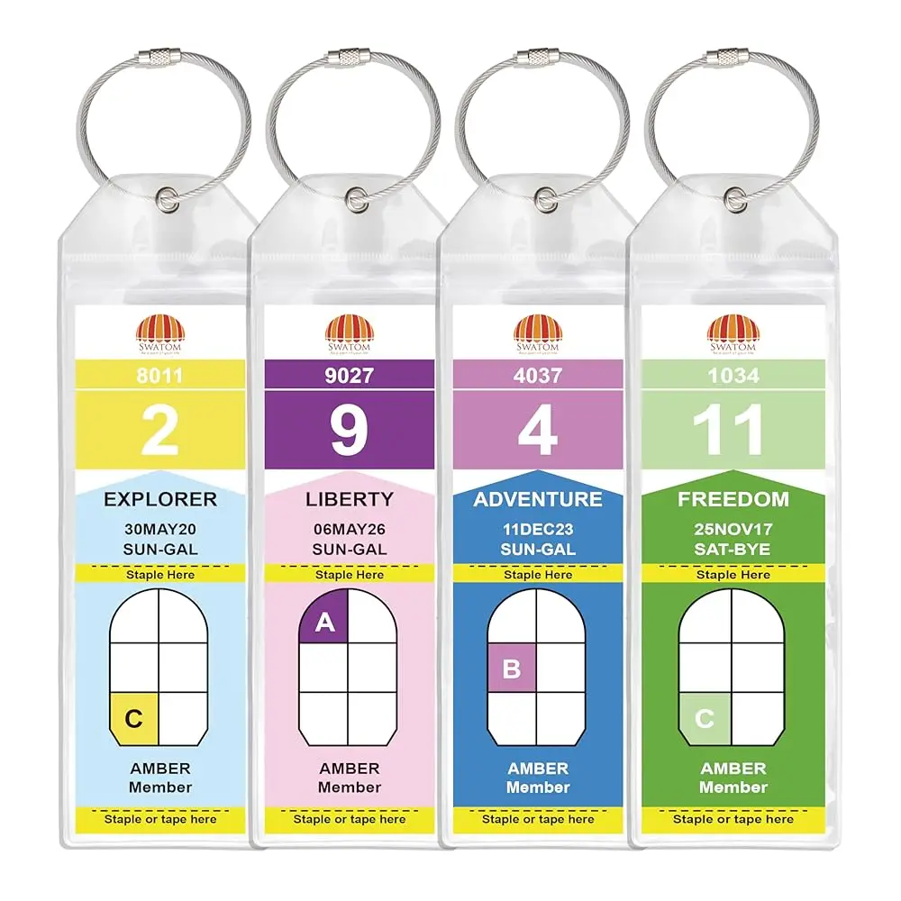 

Бирки для багажа для круизных лайнеров (4 комплекта): Carnival, NCL, Princess & MSC. Водонепроницаемые прозрачные держатели для багажных бирок на 2025 год и 2022 год.