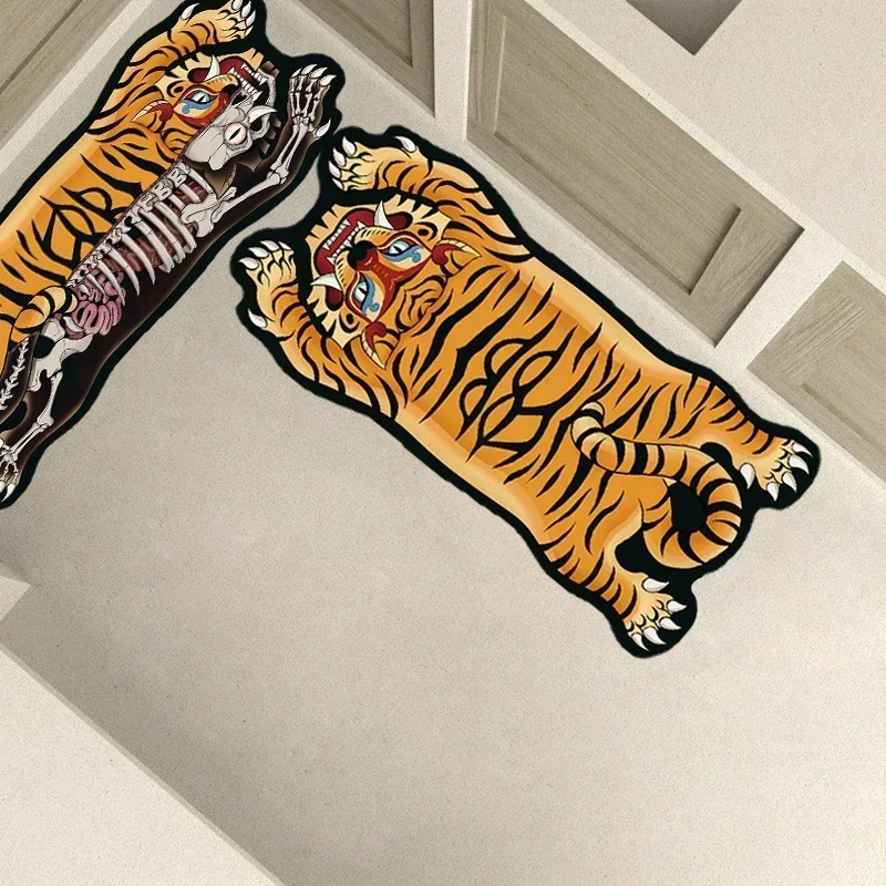 

Кухонный напольный коврик Tiger Rug Впитывающий нескользящий ковер Коврики для ванной комнаты Украшение дома Креативные коврики для ног Ванна Противоскользящие 주방 카펫