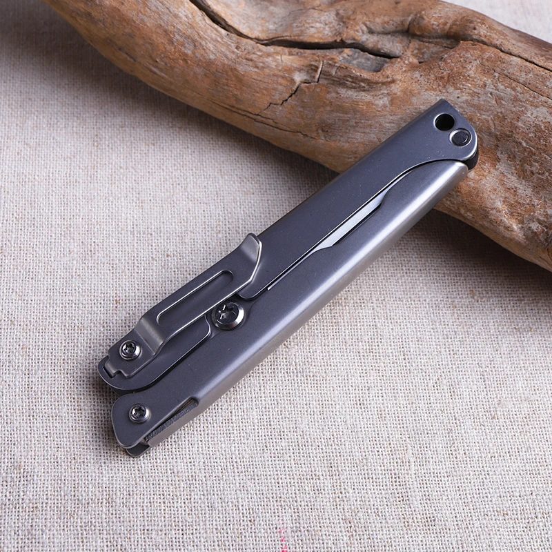 Tragbares EDC aus Edelstahl für den Außenbereich mit Loch zum Aufhängen, Mini-Klappschere, Camping, Wandern, Auto, Notfallwerkzeug