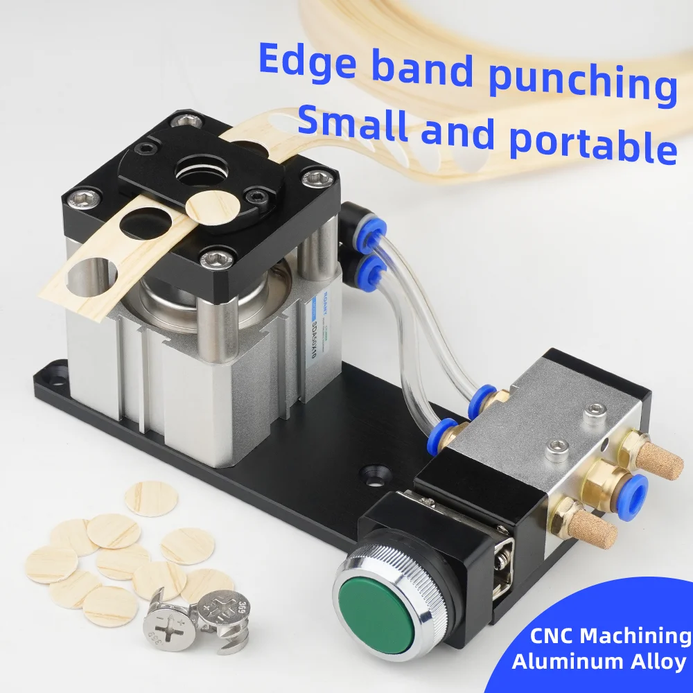 8/15mm 2 In 1 Edge Banding Punching Hole Machine Pneumatic Edge Bander Hole Guide Woodworking Edge Banding Leather Hole Punch