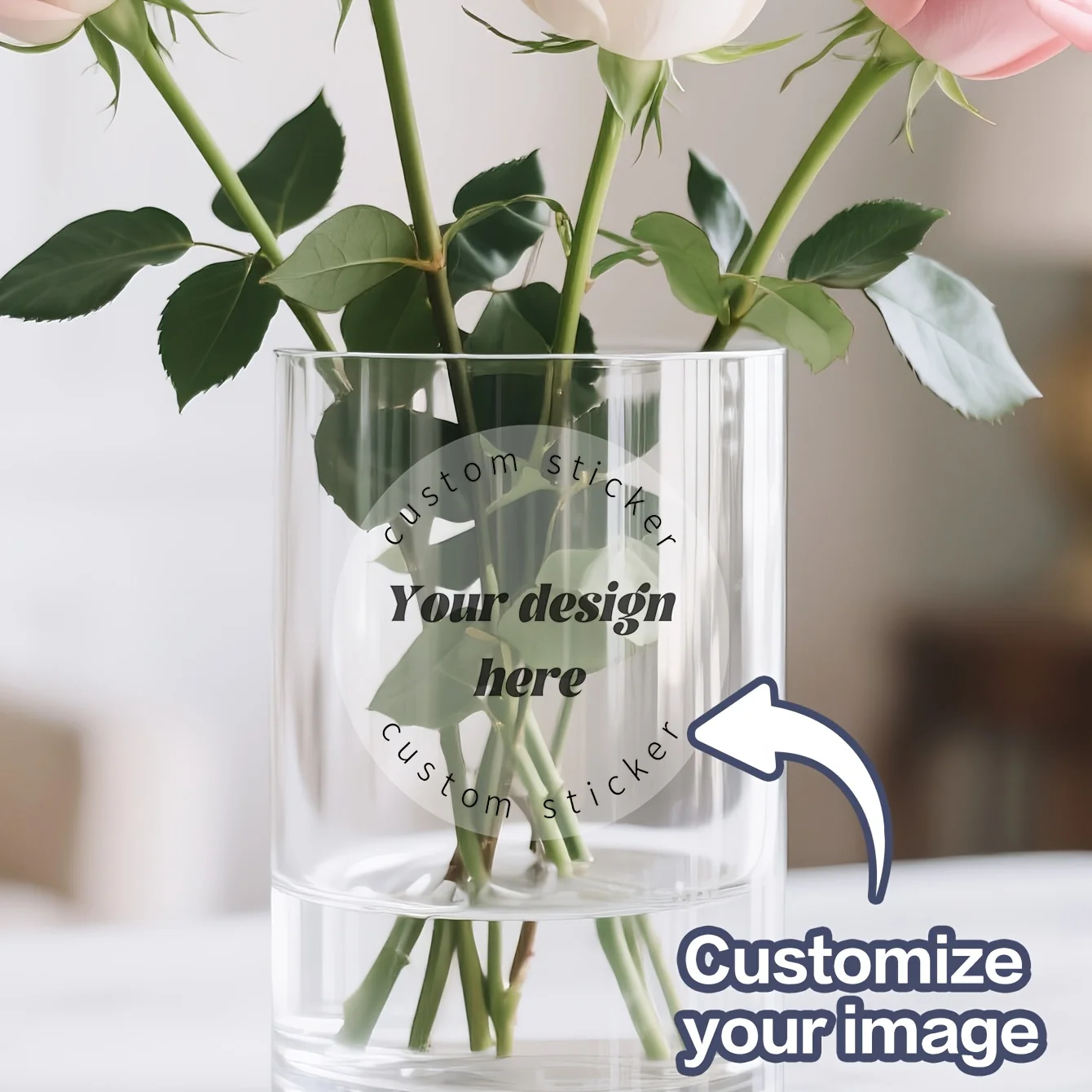 Custom Stickers Wedding Personalized Round Stickers Bridal Favors Party Decoration Customizable Photo Stickers