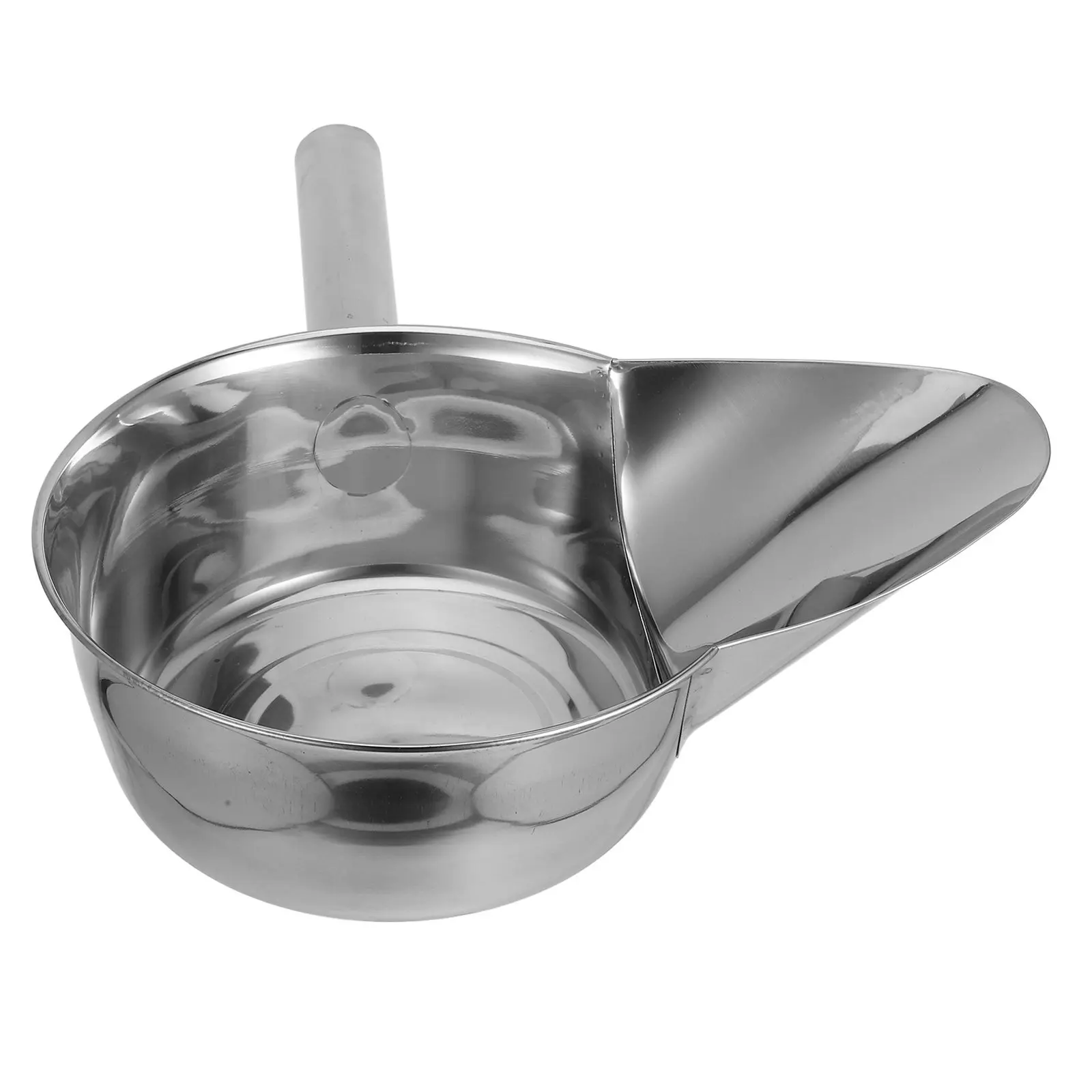 Cuchara de Acero Inoxidable para Freír, Diseño de Pico de Pato, Fácil de Verter, para Papas Fritas, Filetes de Pollo, Palomitas y Productos Secos