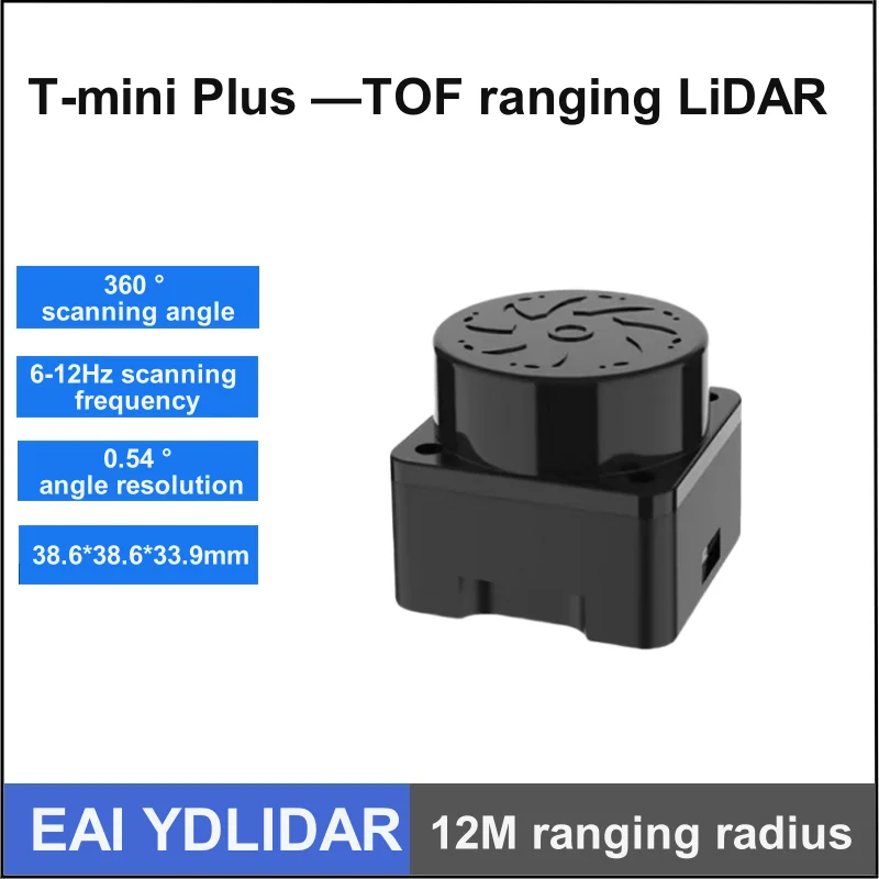 YDLIDAR T-mini Plus TOF radar 12M ranging radius 360 ° scanning robot navigation obstacle avoidance mapping robot lidar EAI