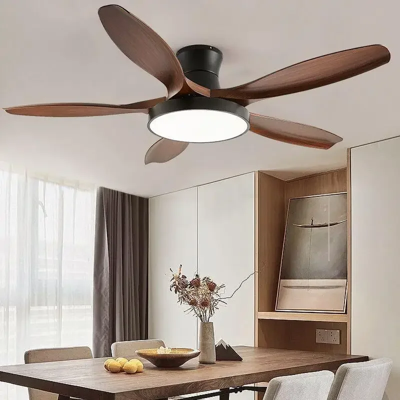 NEW Large Ceiling Fans With Light 48 52 60 Inch  Led Light Remote Control Living Bedroom Ceiling Fan With Lights 220V 110V Fans