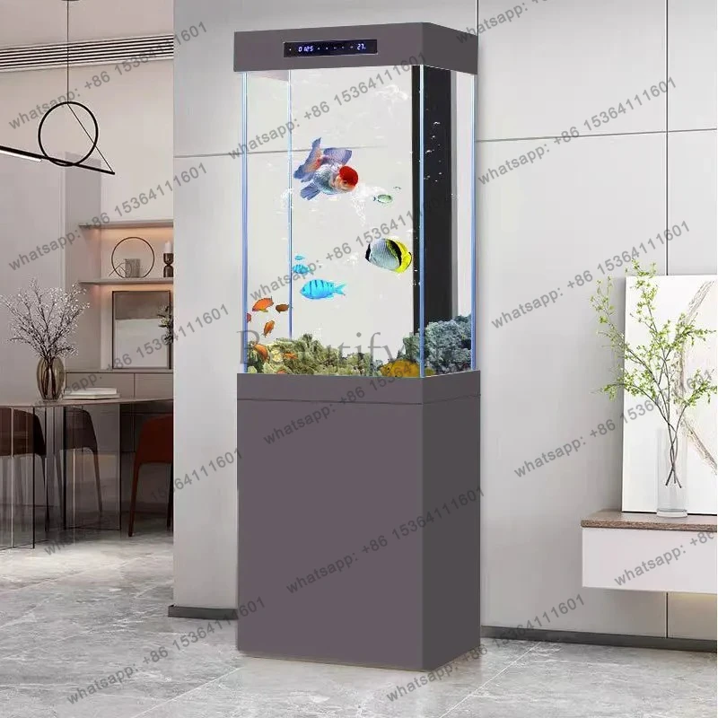 

new square floor aquarium living room small and medium household vertical ecological water change