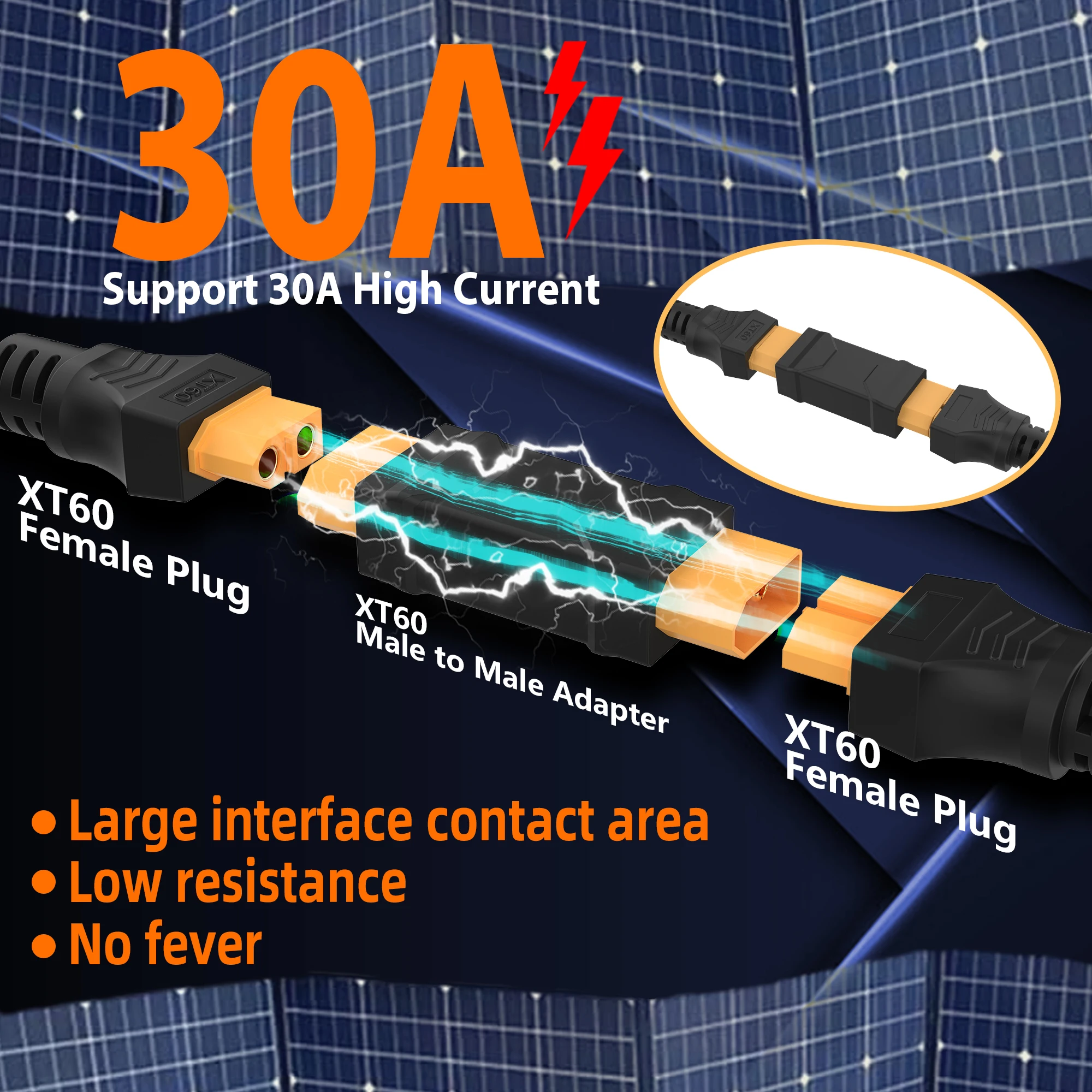 1/2/4 Stück Adapter XT60 Stecker auf XT60 Stecker Konvertierungsadapter für RC Lipo Batterie Drohne & Spielzeugauto Steuerteile DIY – Detail 4