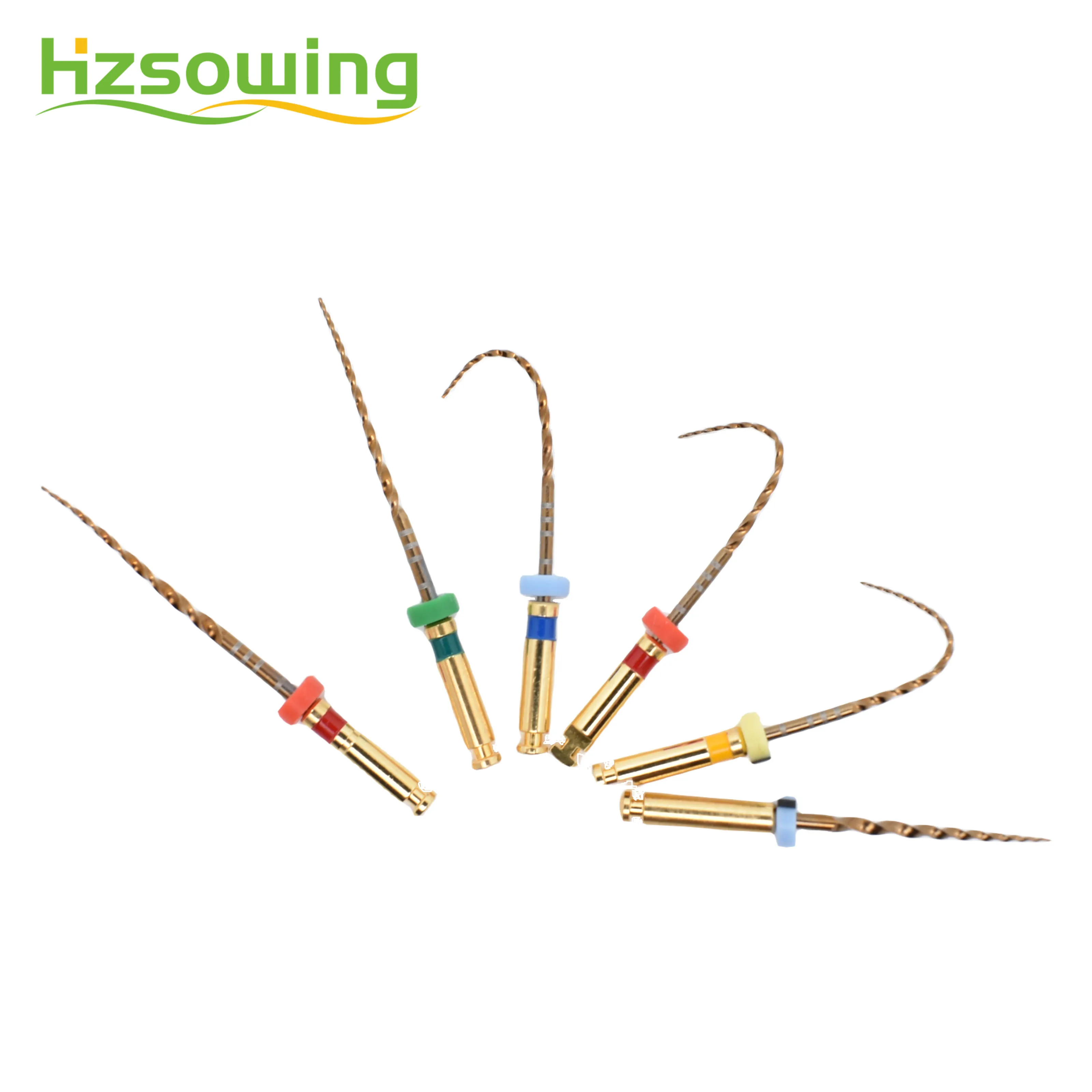 Dental Nickel Titanium Files Dental Instruments Super Flexible Gold Heat Activation Root Canal Files Dentistry Tools 21mm 25mm