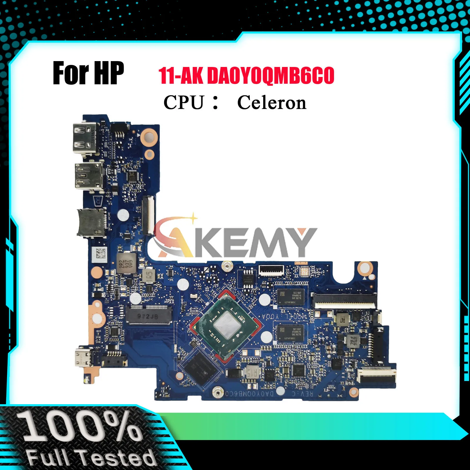 

DA0Y0QMB6C0 Материнская плата для ноутбука HP Stream 11-AK с процессором N4000 2 ГБ ОЗУ L44435-601 L45828-601 100% полностью протестирована