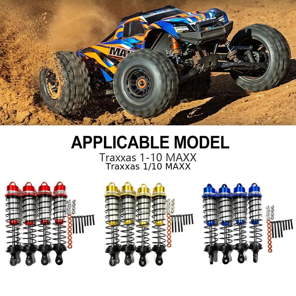 Amortyzator przedniego tylnego amortyzatora RCGOFOLLOW dla 1/10 Traxxas MAXX Monster Trucks RC części zamienne