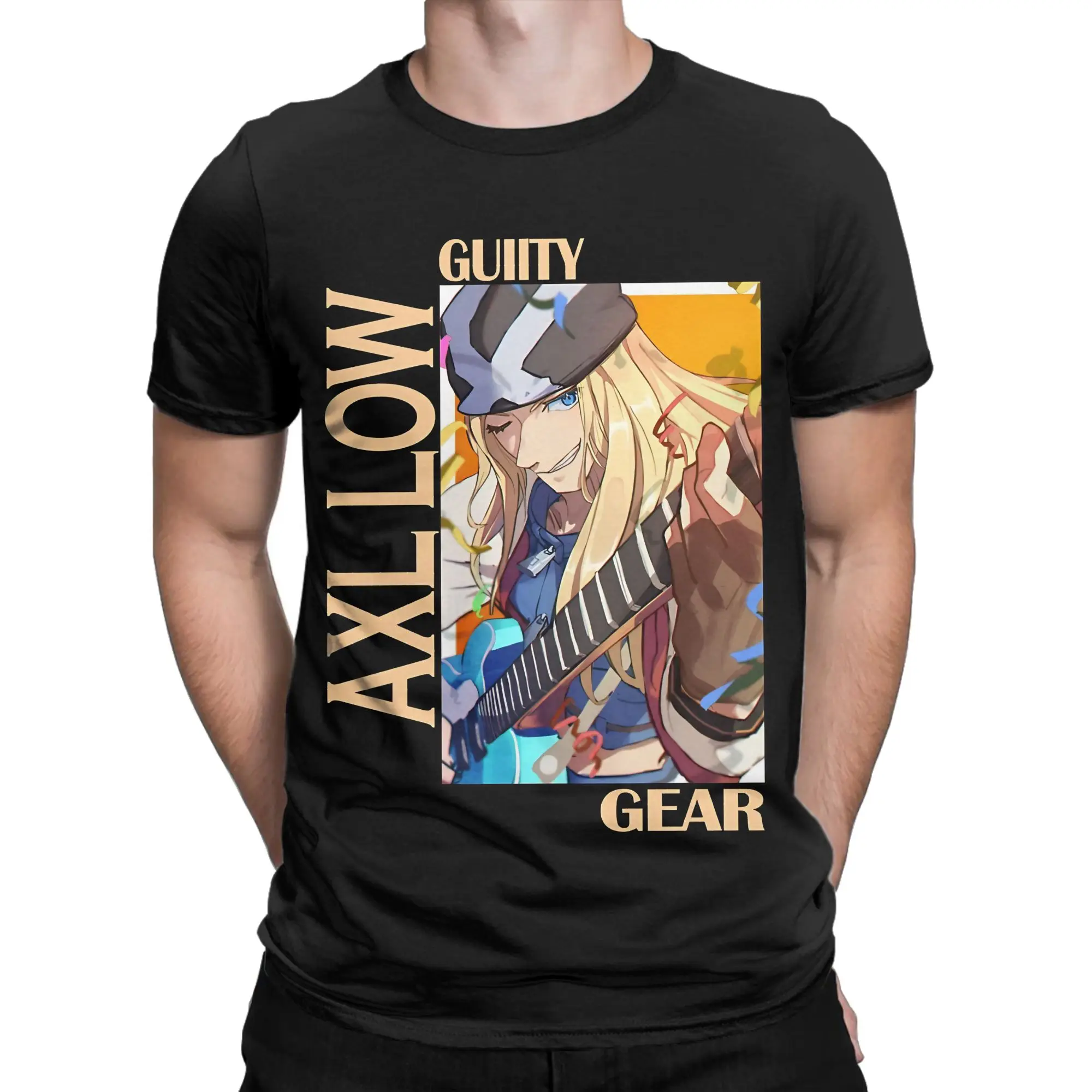 Guilty Gear Axl Low Classic Funny Graphic 100% Cotton T-Shirt guilty gear bridget Tees Tops For Men