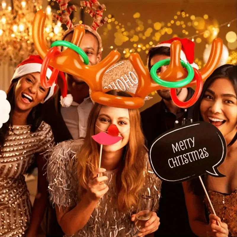 1/2 قطعة نفخ الرنة قرن الوعل الدائري إرم لعبة حفلة مجموعة ألعاب حفلات عيد الميلاد ليلة رأس السنة زينة حفلة عيد ميلاد #6