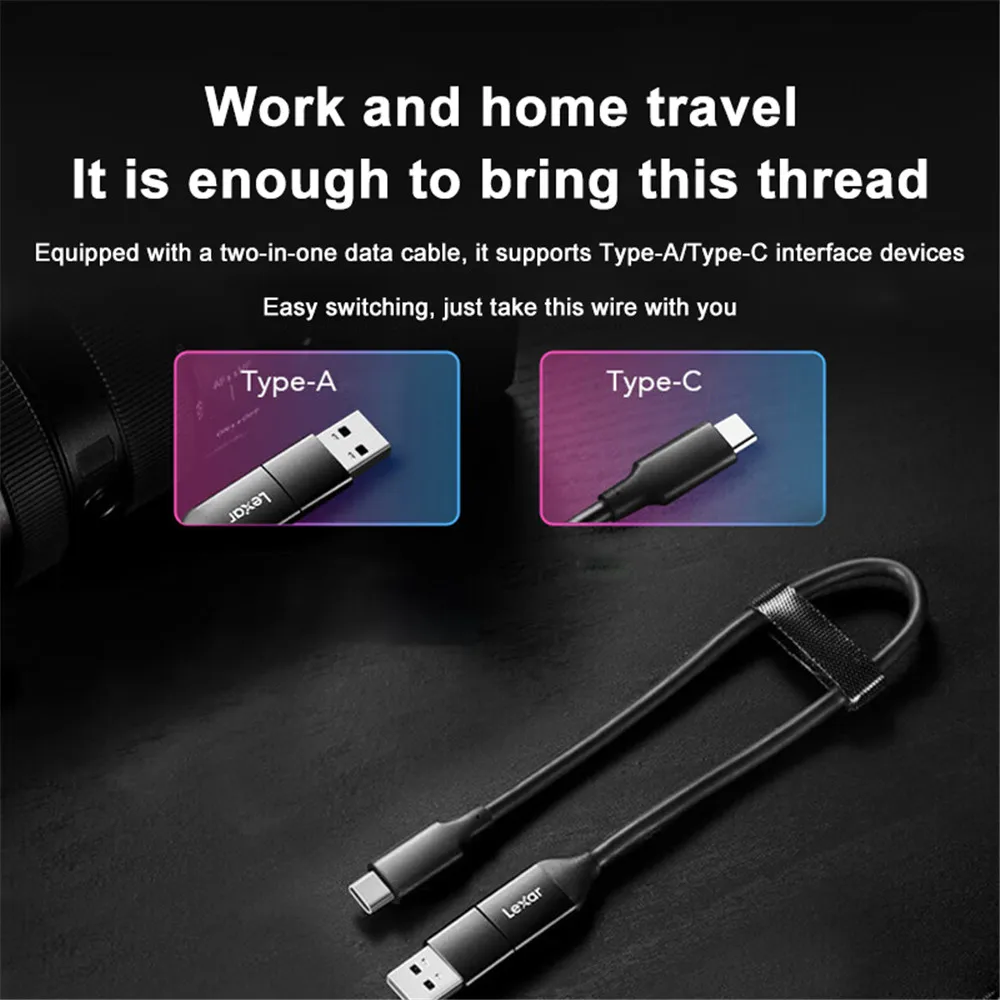 Lexar ليكسر CFexpress قارئ بطاقات نوع أ 10Gbps 8K 2 في 1 مرحبا السرعة USB 3.2 Gen2 SD قارئ بطاقة USB نوع C واجهة CFE قارئ بطاقة