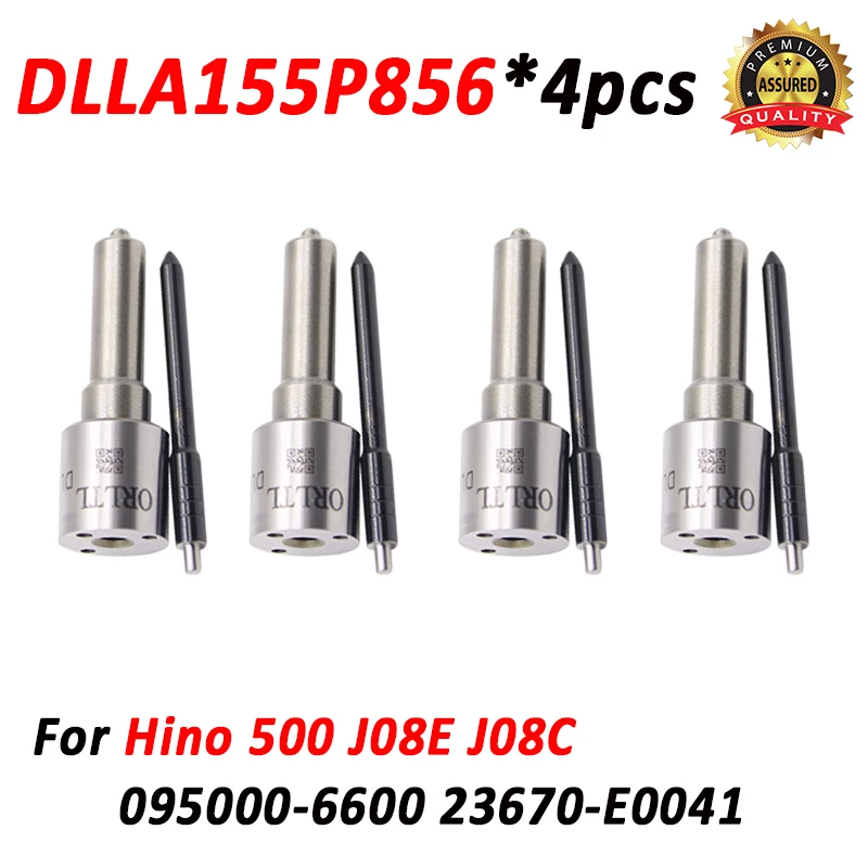 

4pcs New Nozzle DLLA155P856 Diesel Injection Nozzle DLLA 155 P 865 For Hino 500 J08E J08C 095000-6600 23670-E0041