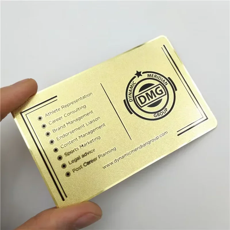 

Custom Gold plated Engraved Printing Metal Stainless Steel Card