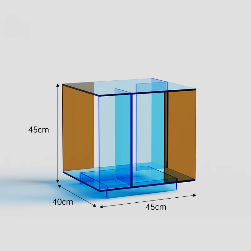 

Acrylic Side Cabinet Compact Coffee Table with Integrated Side Table for Home Living Room Sofa Transparent Living Room